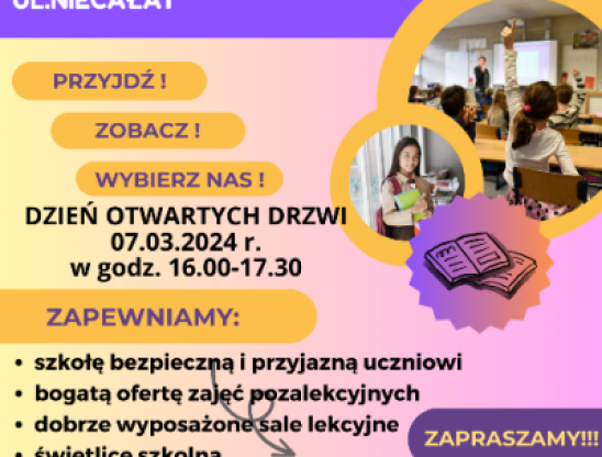 Plakat rekrutacja do SP 24 w Lublinie