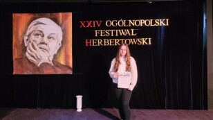 Uczennica z nagrodą w ogólnopolskim konkursie herbertowskim